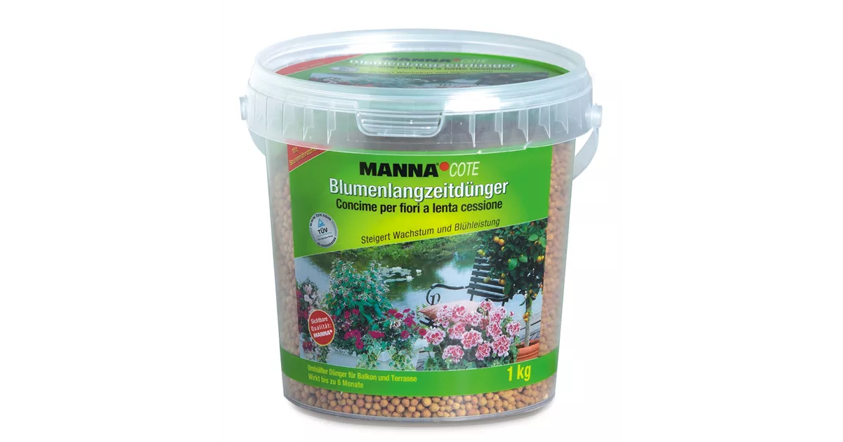 Umhllter Langzeitdnger 17-17-17 mit Spurennhrstoffen, MANNA Cote  Blumenlangzeitdnger - Geschickt Pflanzen